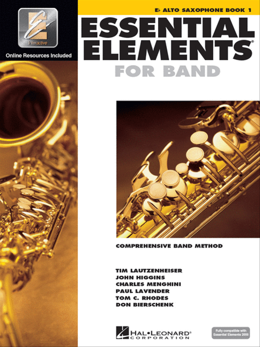 Essential Elements for Band – Eb Alto Saxophone Book 1 with EEi Concert Band Methods scores gallery preview page 1