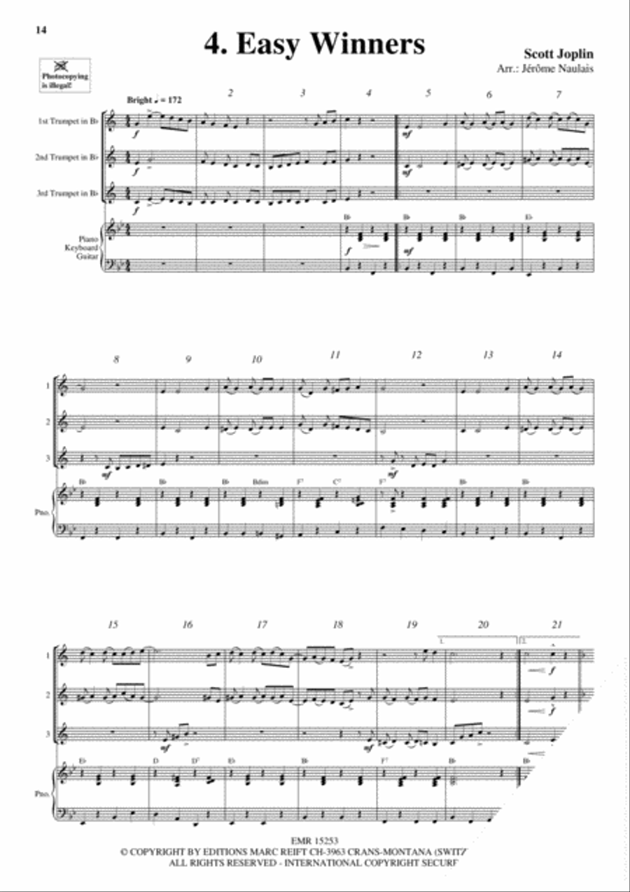 3 Trumpets & Piano Vol. 9 Trumpet Trio scores gallery preview page 6