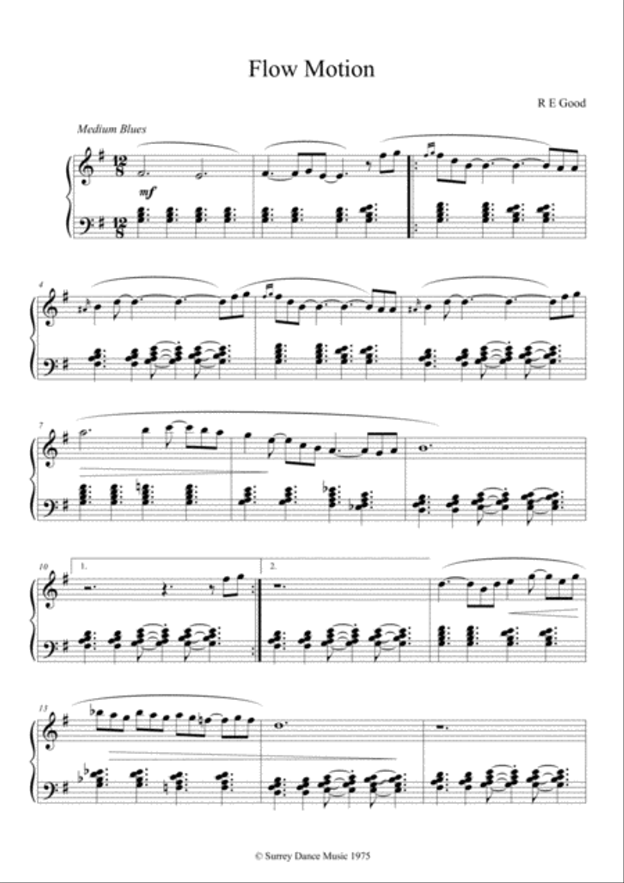 Flow Motion (romantic piano) Piano Solo scores gallery preview page 1