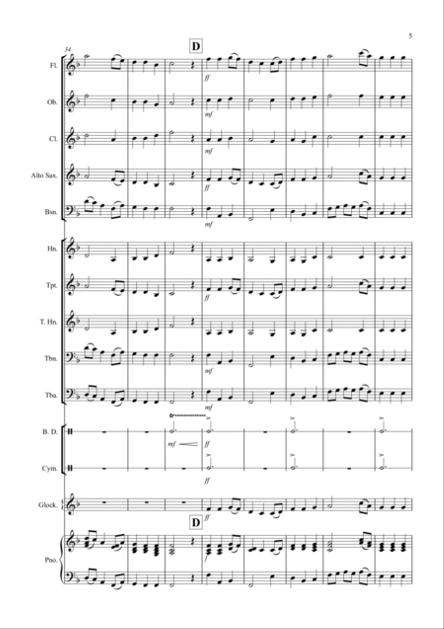 Be Thou My Vision for School Wind Band Concert Band scores gallery preview page 5