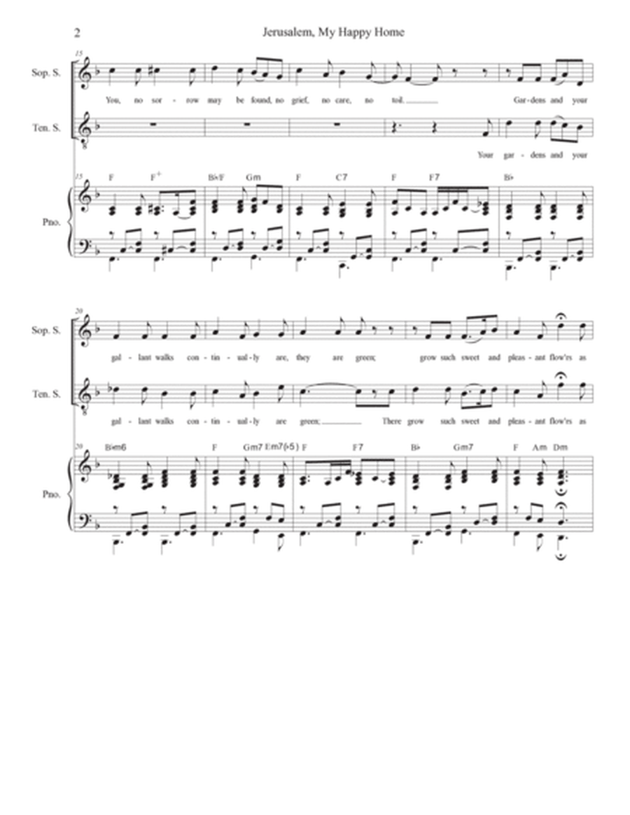 Jerusalem, My Happy Home (Soprano and Tenor solos with SATB) image number null