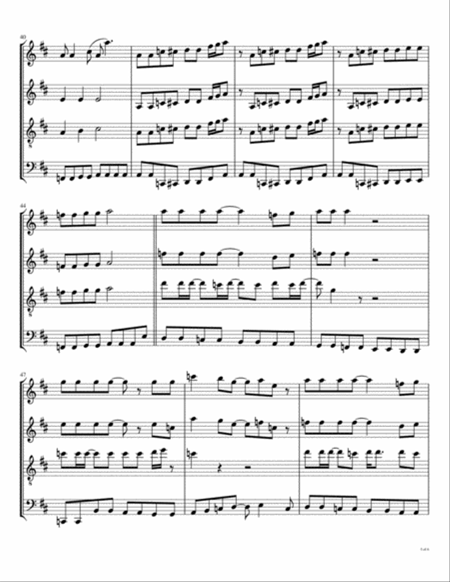 Lady Madonna Woodwind Quartet scores gallery preview page 6