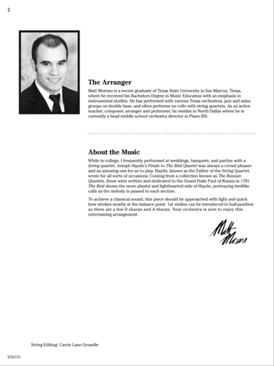 The Bird: Score String Orchestra scores gallery preview page 2