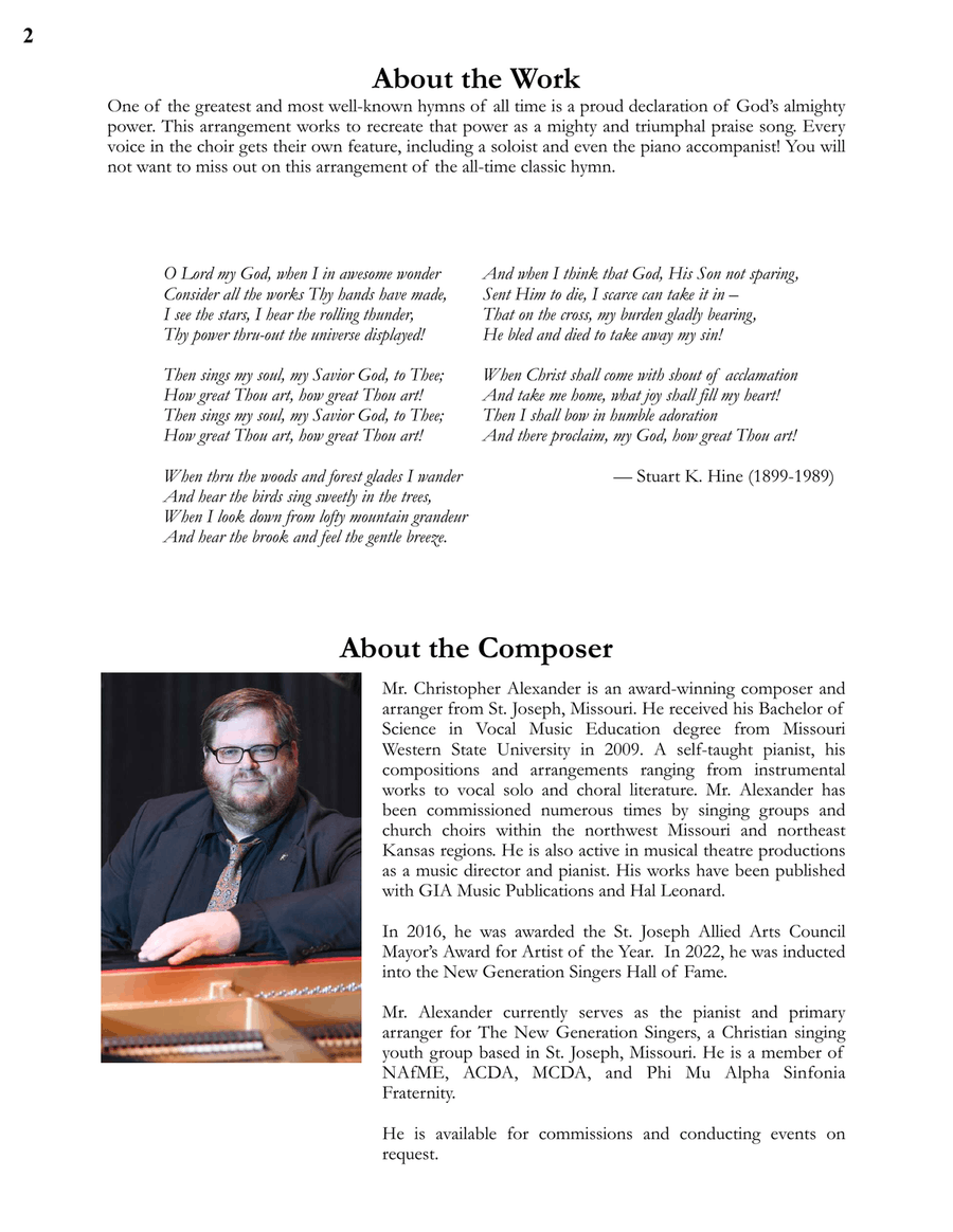 How Great Thou Art 4-Part scores gallery preview page 2