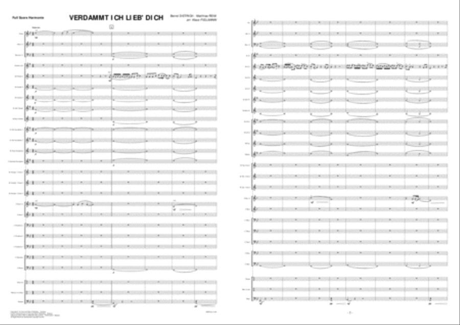 Verdammt Ich Lieb' Dich Concert Band scores gallery preview page 2