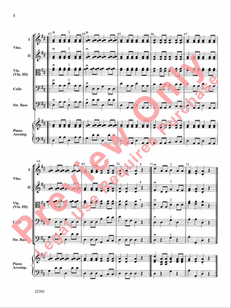 Cabbage Countdown String Orchestra scores gallery preview page 9