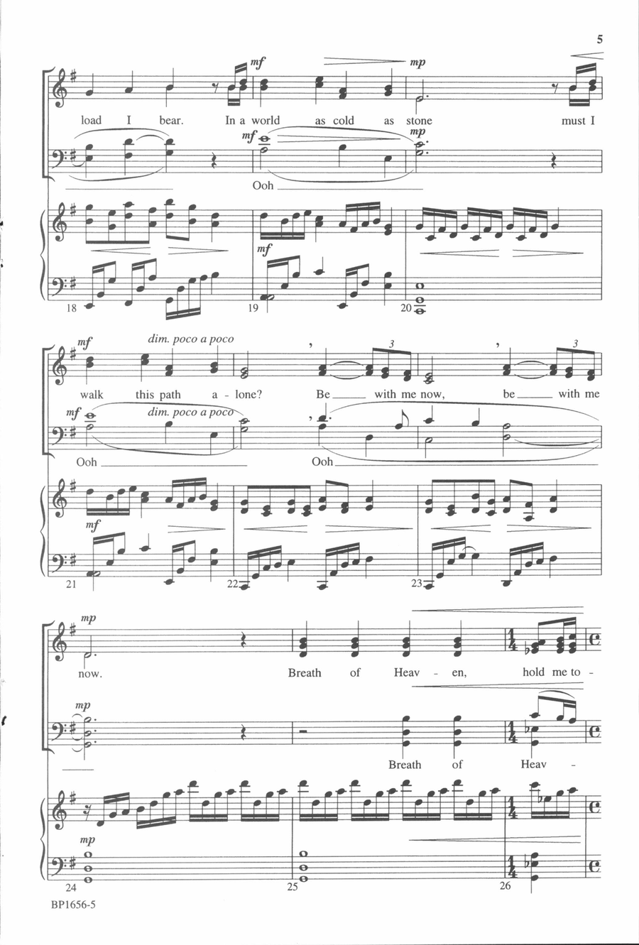 Breath of Heaven - SATB 4-Part scores gallery preview page 4