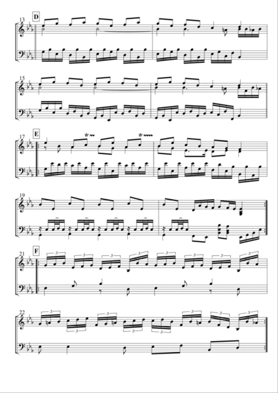 The Harmonious Blacksmith for 2 Marimbas Percussion Ensemble scores gallery preview page 3