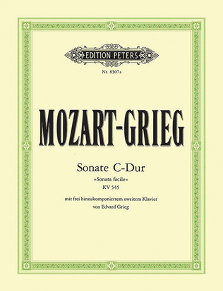 Book cover for Piano Sonata in C K545 Sonata facile with 2nd Piano Part by Edvard Grieg