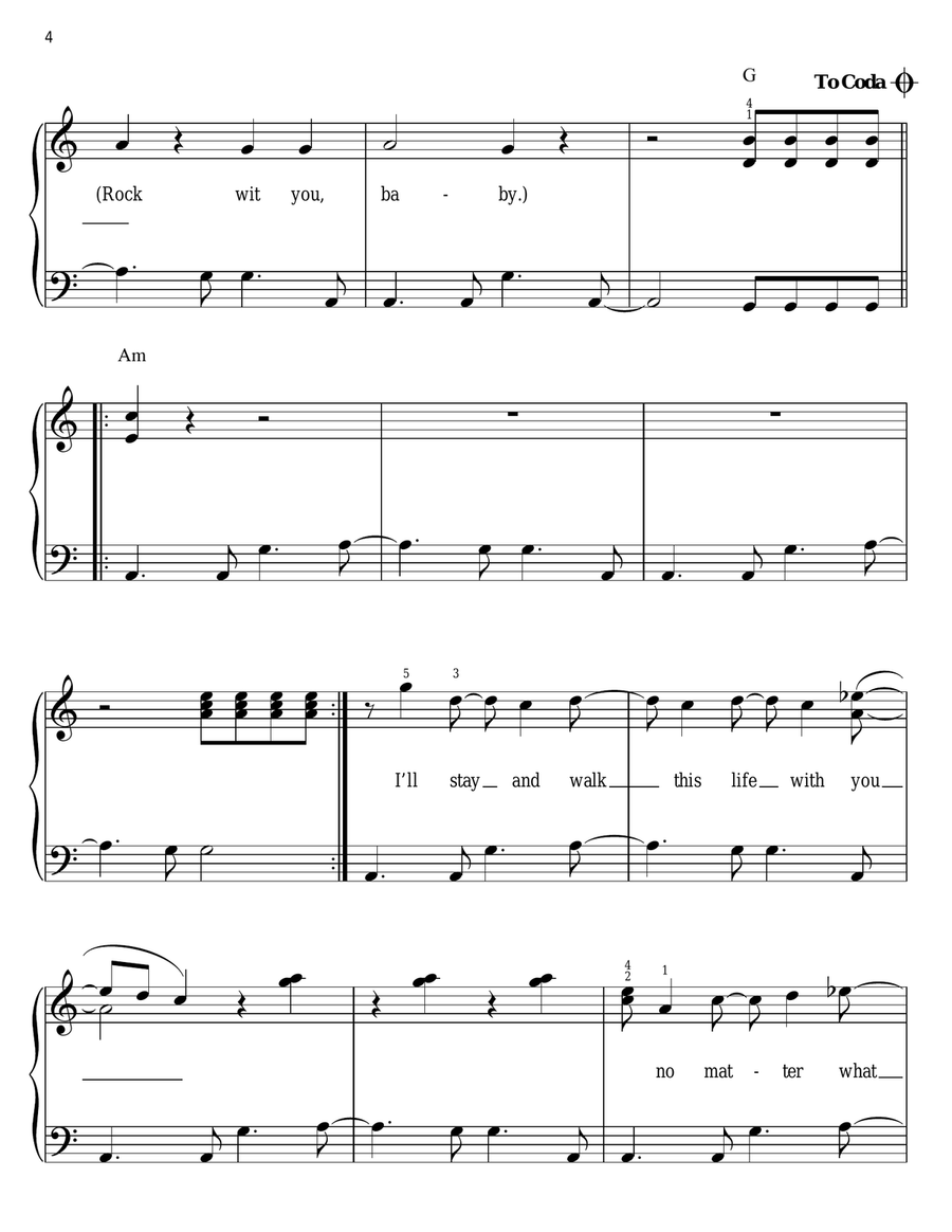 Rock Wit U Easy Piano scores gallery preview page 4