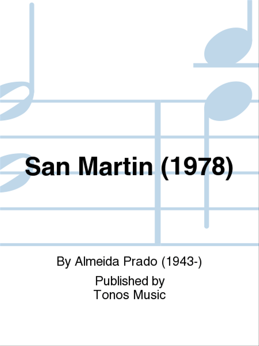 San Martin (1978) Piano scores gallery preview page 1