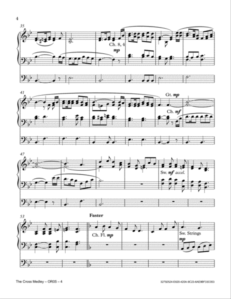 The Cross Medley Organ Solo scores gallery preview page 4