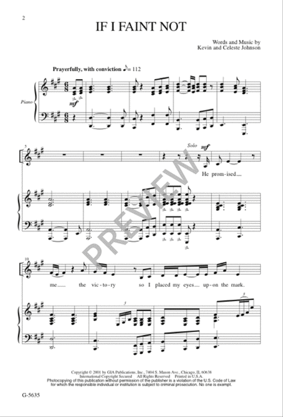 If I Faint Not If I Faint Not 4-Part scores gallery preview page 3