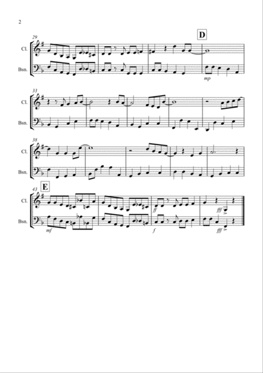 Beyond The Sea Woodwind Duet scores gallery preview page 2