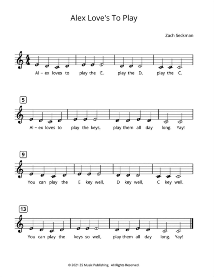 The CDE Songbook - Songs in TREBLE CLEF Piano Method scores gallery preview page 5