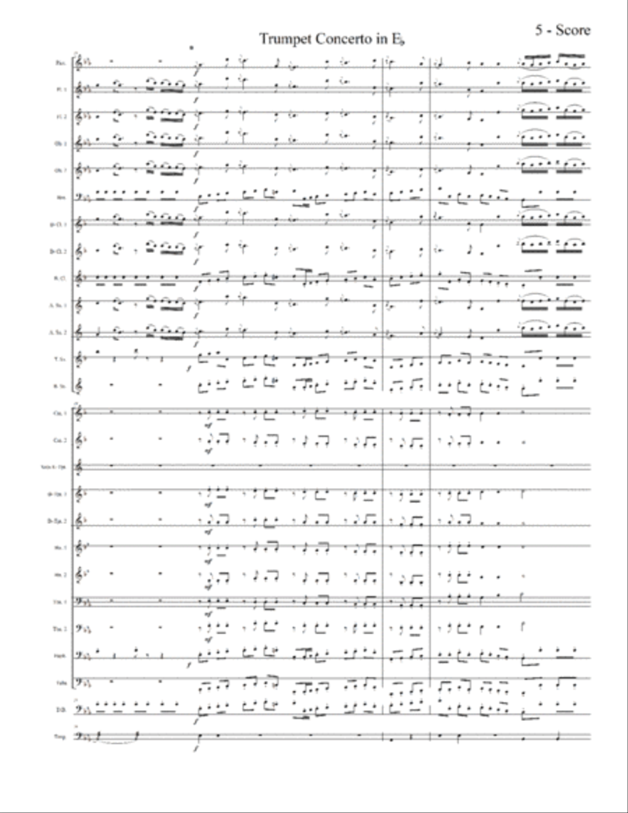Neruda - Trumpet Concerto in E-flat transcribed for Concert Band in 3 movements (Score and Parts) Concert Band scores gallery preview page 5