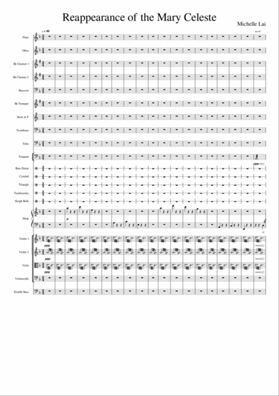 Reappearance of the Mary Celeste Full Orchestra scores gallery preview page 1
