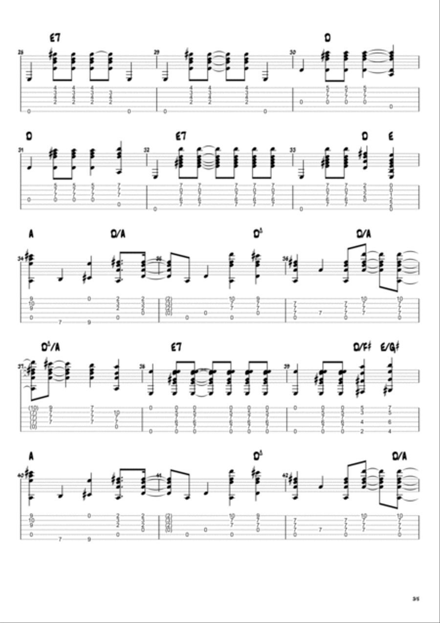 Sweet Caroline Acoustic Guitar scores gallery preview page 3
