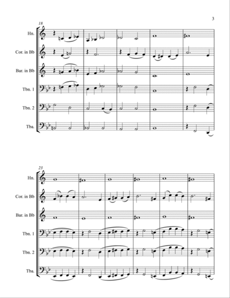 Themes from Romeo & Juliet for Brass Ensemble Brass Ensemble scores gallery preview page 3