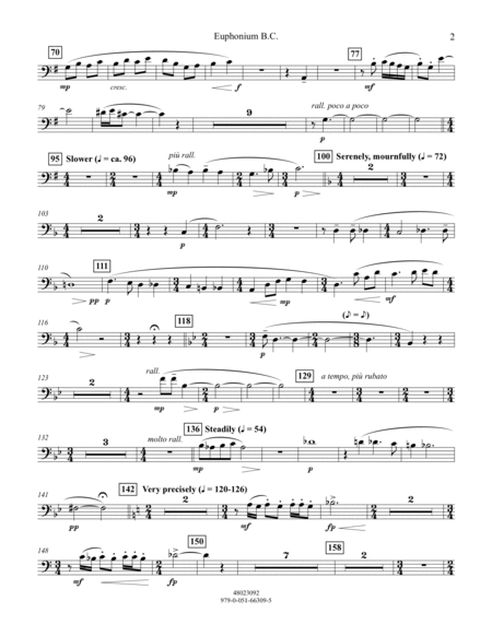 An American Tapestry (for Wind Ensemble) - Euphonium in Bass Clef