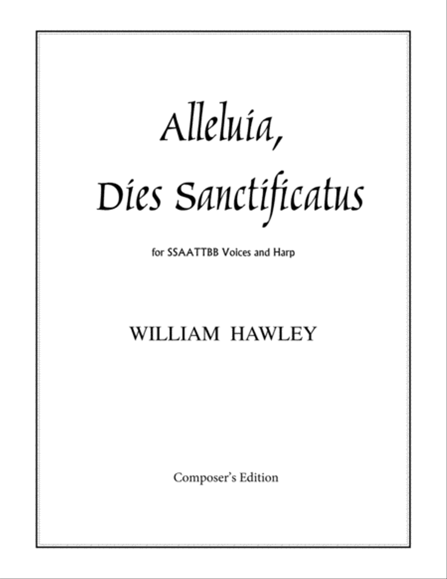 Alleluia, Dies Sanctificatus Divisi scores gallery preview page 1