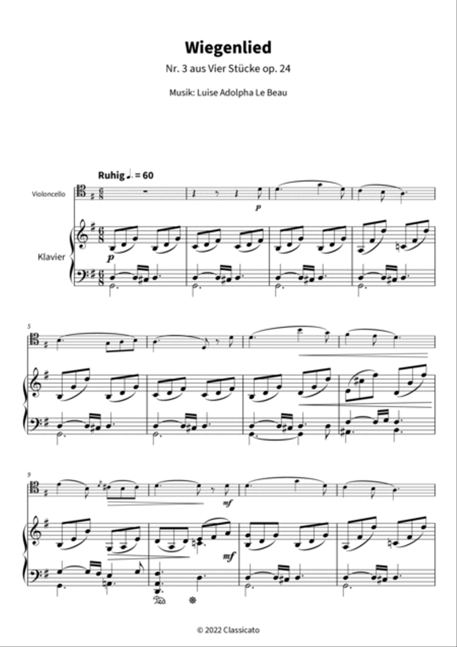 Wiegenlied Piano Accompaniment scores gallery preview page 3