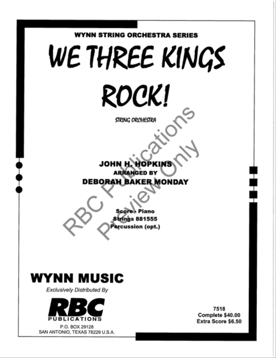 We Three Kings Rock (Score) String Orchestra scores gallery preview page 2