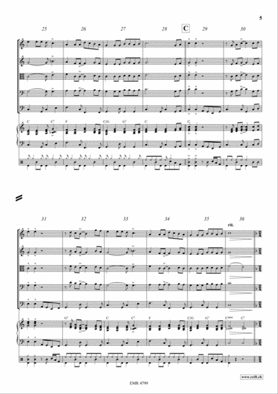 Shell' Be Coming Round The Mountain String Orchestra scores gallery preview page 5