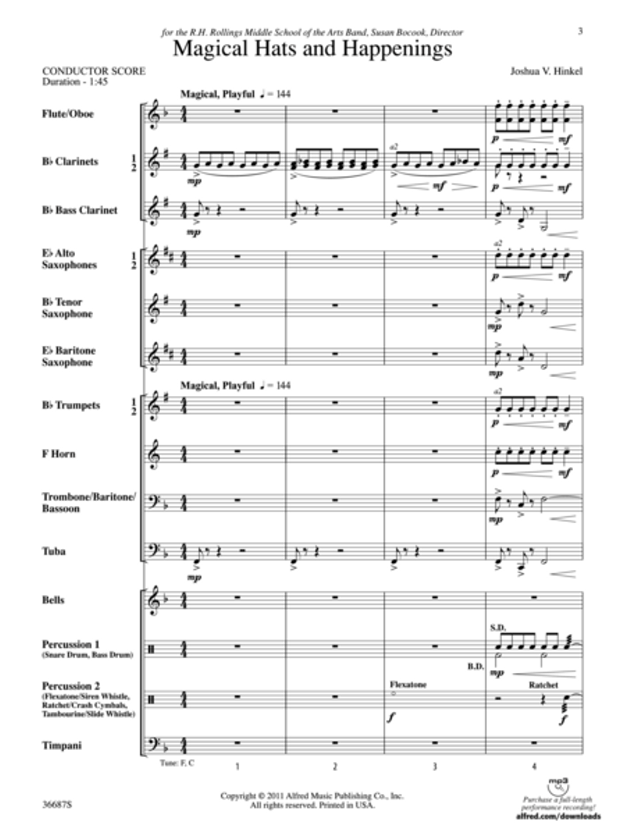 Magical Hats and Happenings Concert Band scores gallery preview page 2