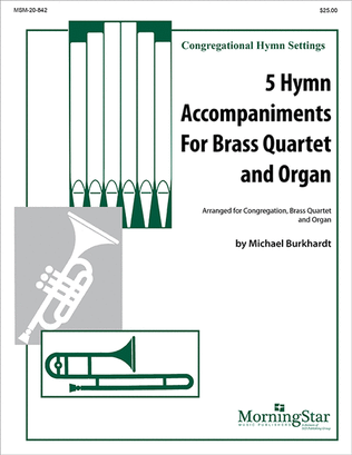 Book cover for Five Hymn Accompaniments for Brass Quartet and Organ, Set 1