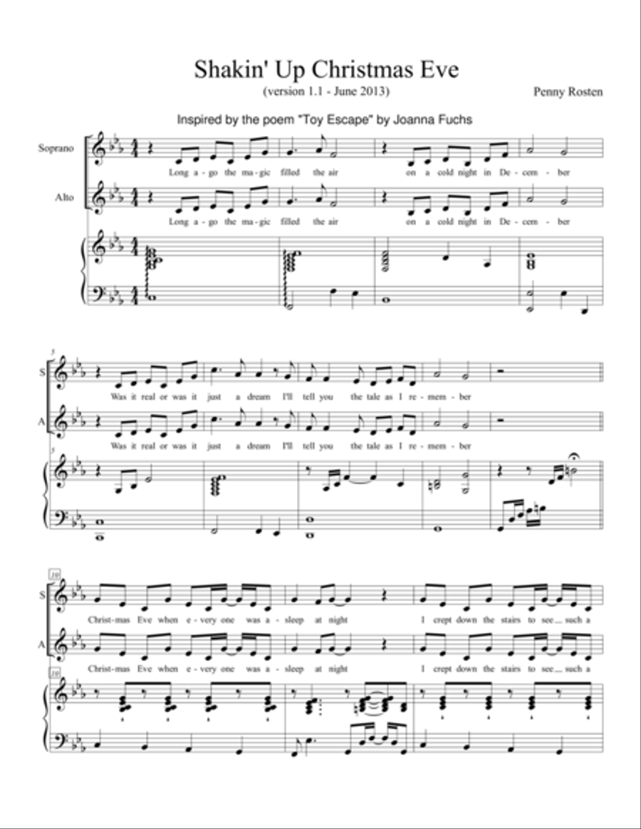 Shakin' Up Christmas Eve Shakin' Up Christmas Eve Small Ensemble scores gallery preview page 1