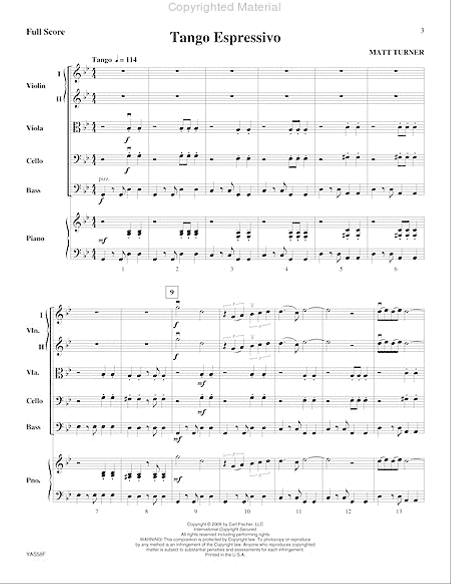 Tango Espressivo String Orchestra scores gallery preview page 4