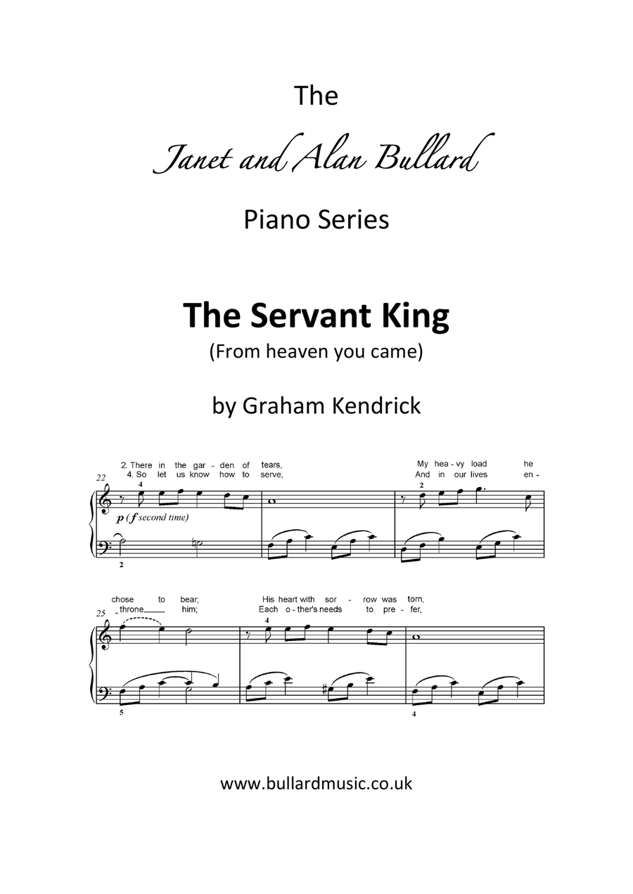 The Servant King From Heaven You Came Easy Piano scores gallery preview page 1