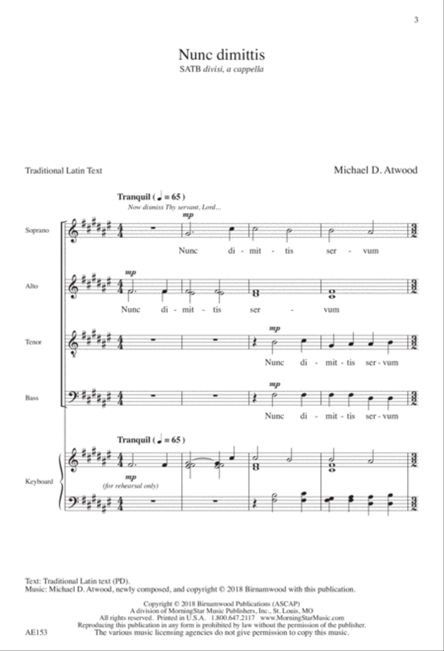 Nunc dimittis Divisi scores gallery preview page 2