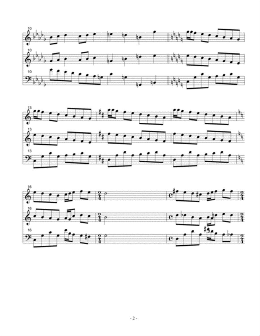 Wedding Recessional Part 1 & 2 for Trio Small Ensemble scores gallery preview page 2