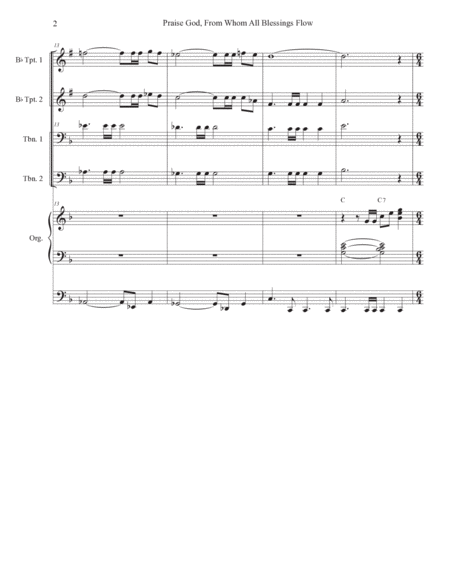Praise God, From Whom All Blessings Flow (SATB) (Full Score - Alt.) - Score Only image number null