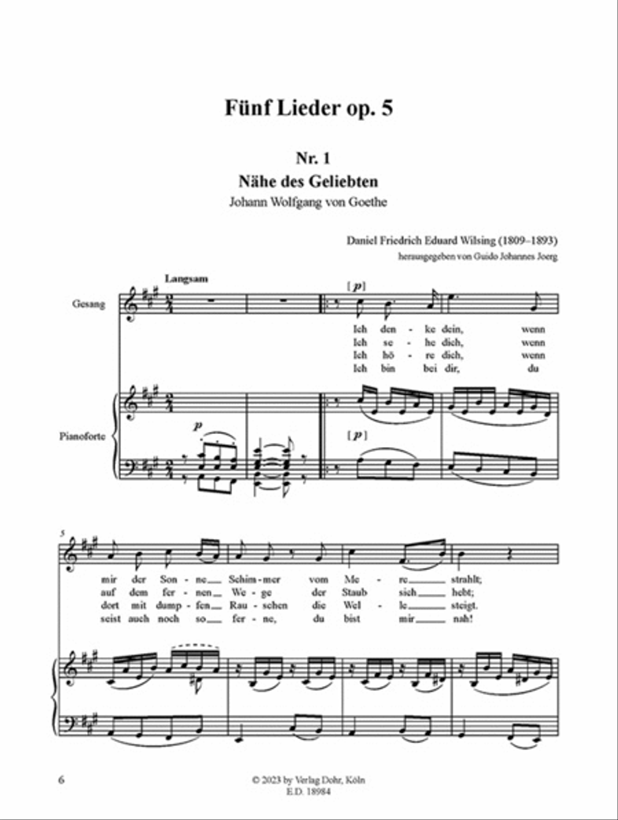Lieder für Singstimme und Pianoforte Voice Solo scores gallery preview page 2