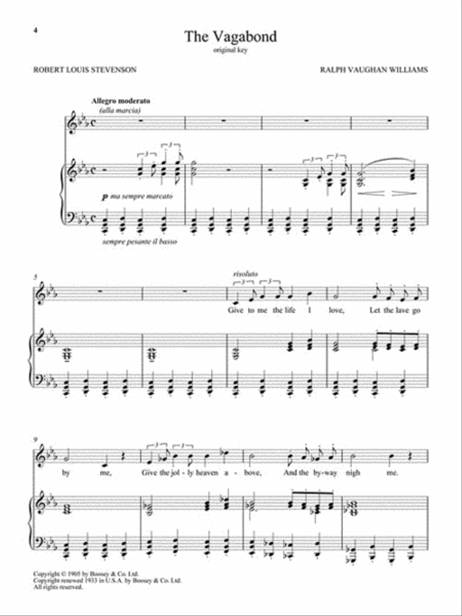 Songs of Travel Songs of Travel Low Voice scores gallery preview page 5