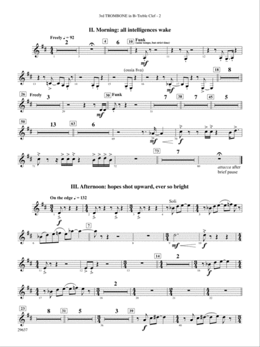 Day Dreams: (World Part) 3rd B-flat Trombone T.C. Concert Band scores gallery preview page 2
