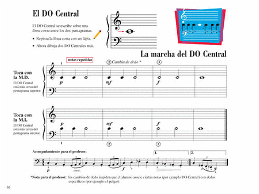 Lecciones y Teoría – Libro Uno de Dos Nivel Elemental 1 Piano Method scores gallery preview page 7