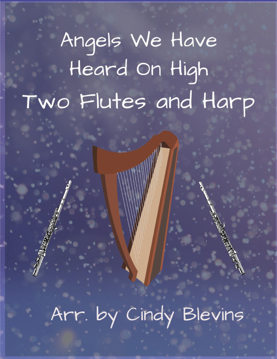 Angels We Have Heard On High, Two Flutes and Harp Flute Duet scores gallery preview page 1