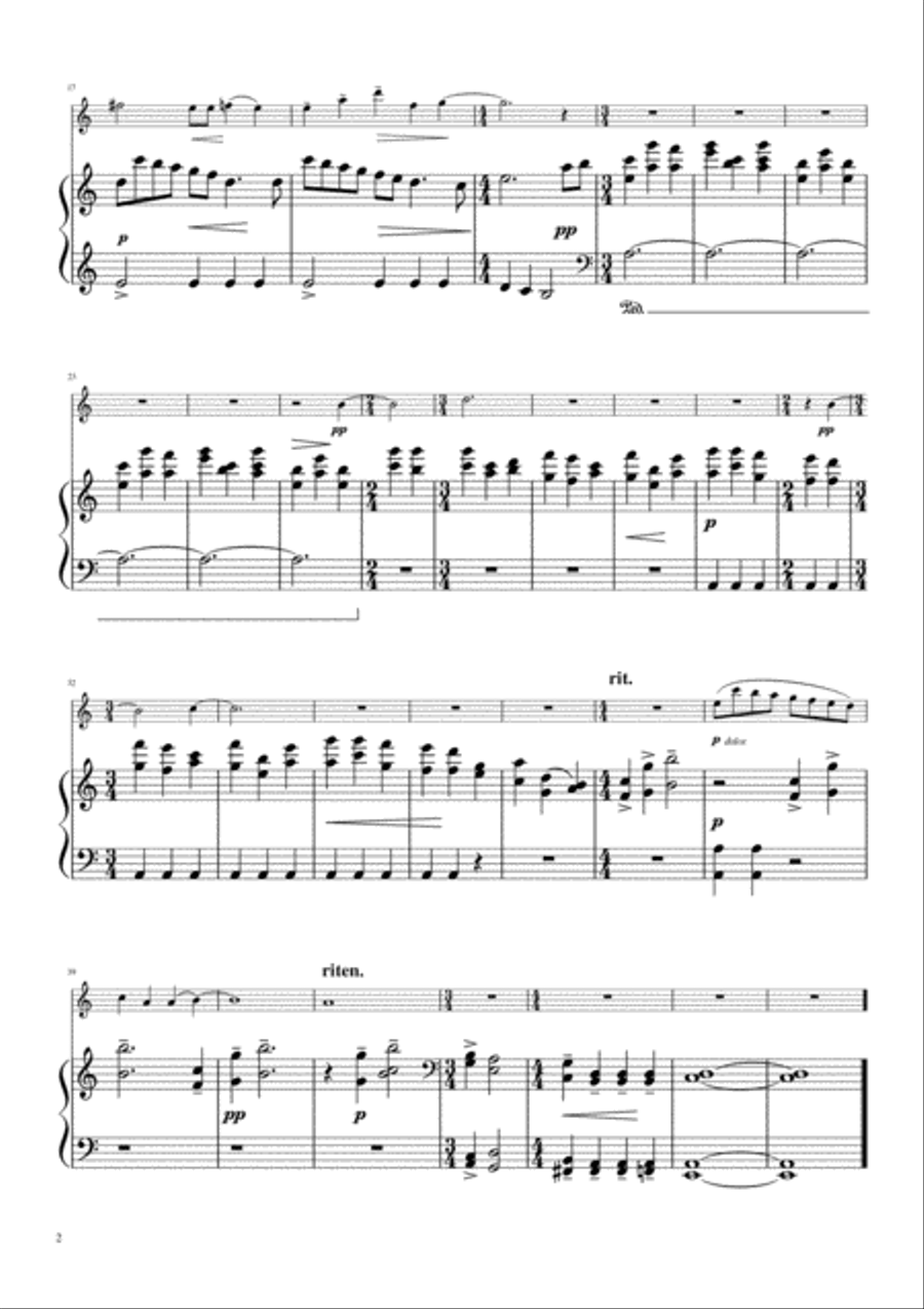 Let no calamitie: Prelude and Romance for oboe and piano Piano scores gallery preview page 3