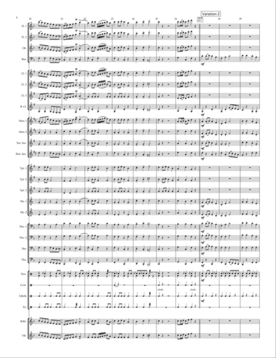 Up on the Housetop - Concert Band Concert Band scores gallery preview page 6