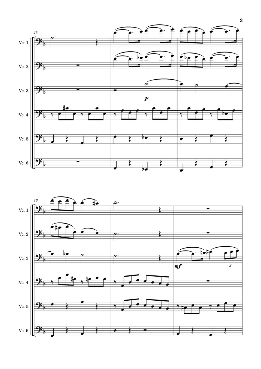 Pavane Pavane Cello scores gallery preview page 3