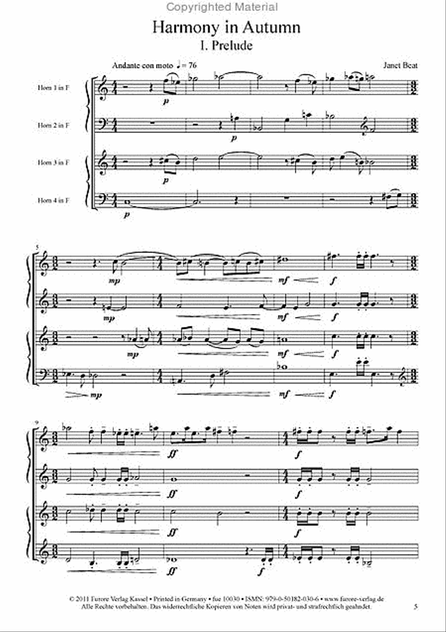 Harmony in Autumn Horn scores gallery preview page 2