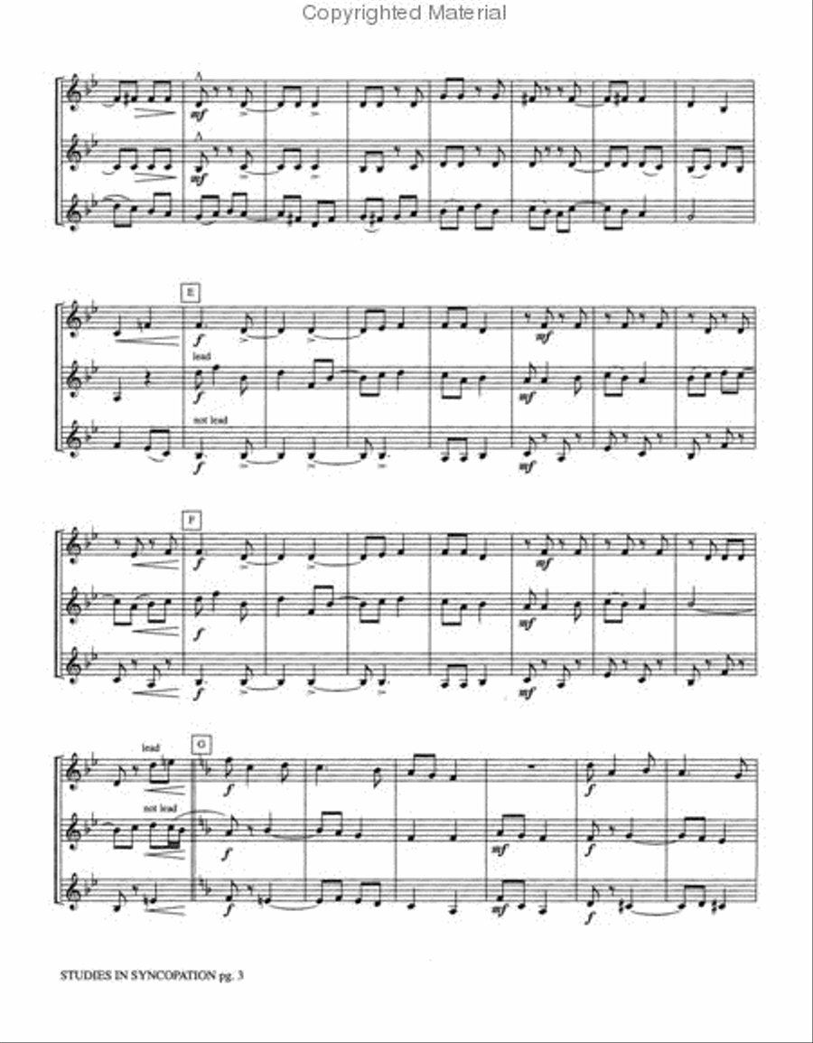 Studies in Syncopation Small Ensemble scores gallery preview page 3