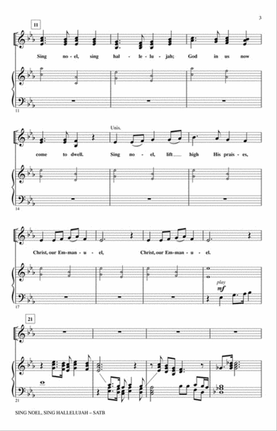 Sing Noel, Sing Hallelujah 4-Part scores gallery preview page 3