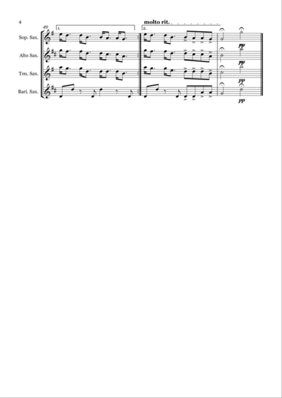 Thank U, Next Thank U, Next Saxophone Quartet scores gallery preview page 4