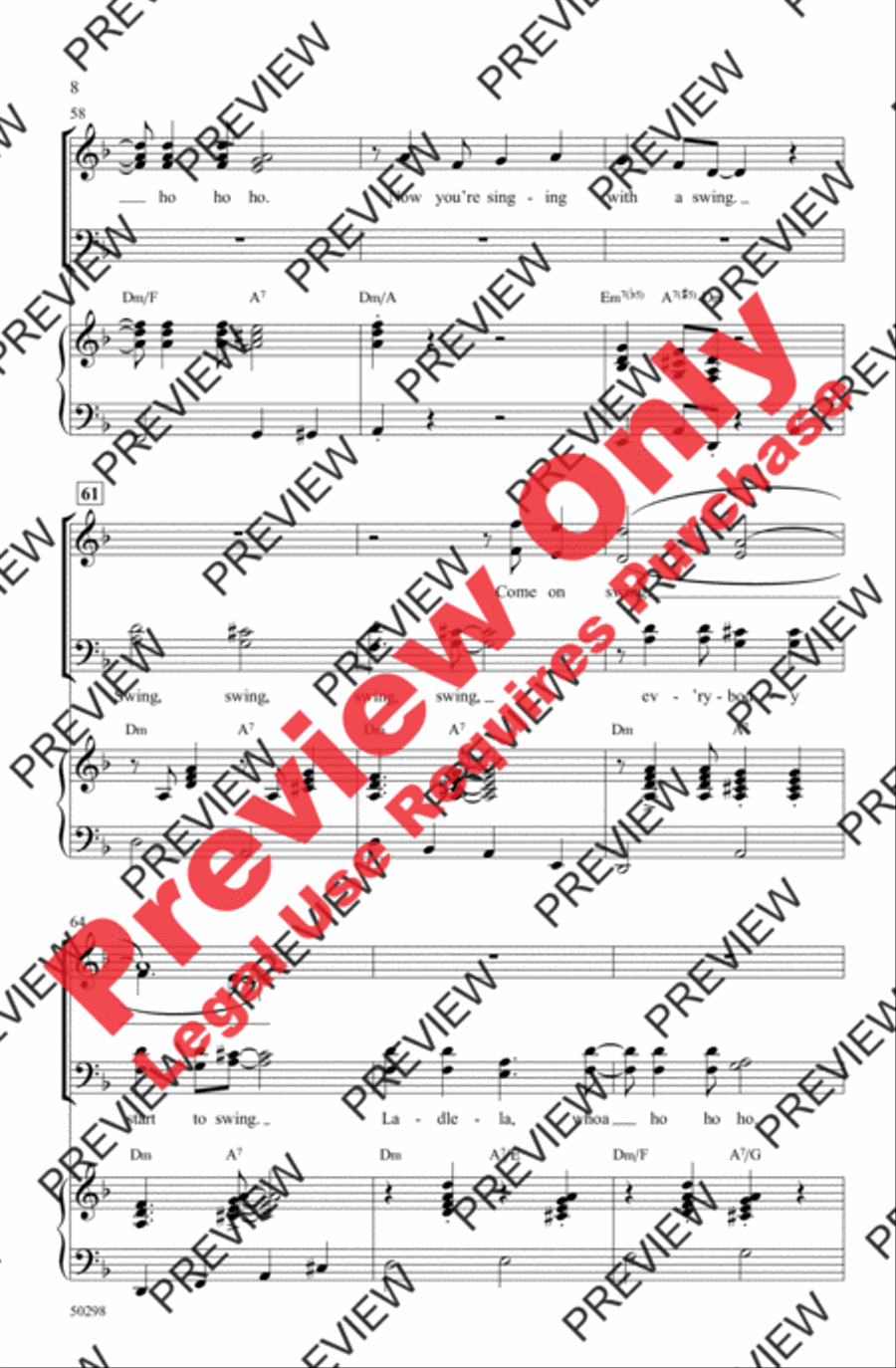 Sing, Sing, Sing 4-Part scores gallery preview page 8