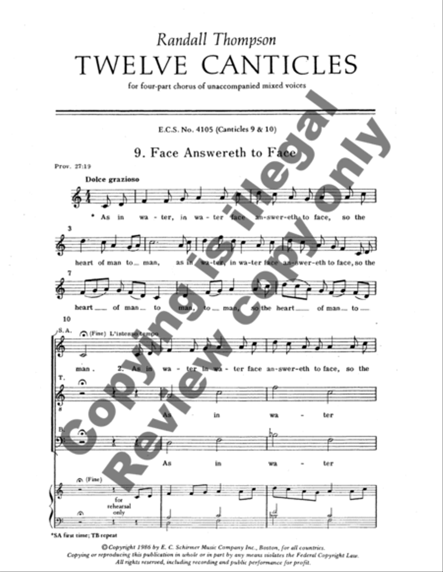 Face Answereth to Face & Fear Thou Not 4-Part scores gallery preview page 5